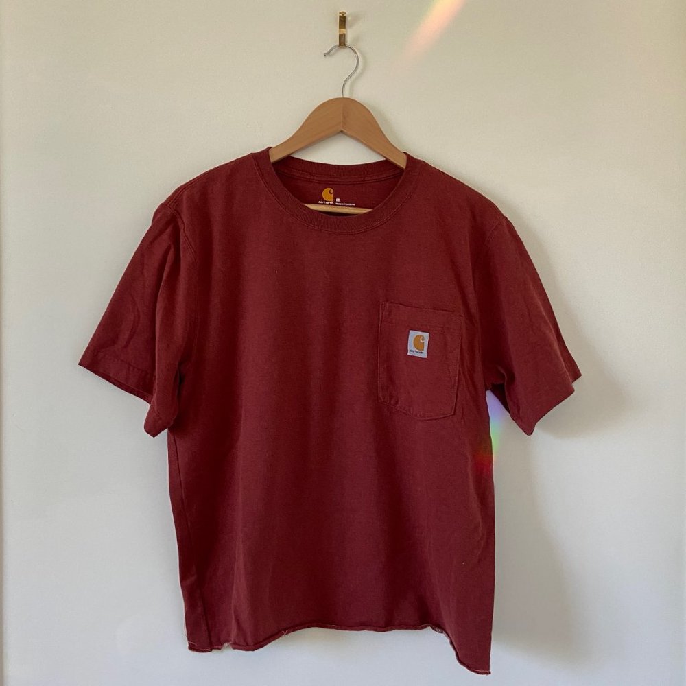Carhartt Original Fit with Back Logo and Cutoff Hem Sz M - Picture 4 of 4